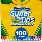 Crayola Super Tips Markers 100-Count Washable Thick & Thin Lines Kids Adults Art