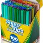 Crayola Super Tips Markers 100-Count Washable Thick & Thin Lines Kids Adults Art