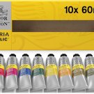 Winsor Newton Galeria Acrylic Paint, 10 x 60ml 2oz Tube Paint Set Winsor Newton Galeria Acrylic Paint, 10 x 60ml 2oz Tube Paint Set