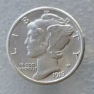 Souvenir 90% Silver USA Mercury Dime 1916 D - FREE SHIPPING