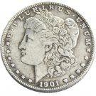 1901 Morgan Dollar Silver Plated Comemmorative Hand Made Coin - Free Shipping