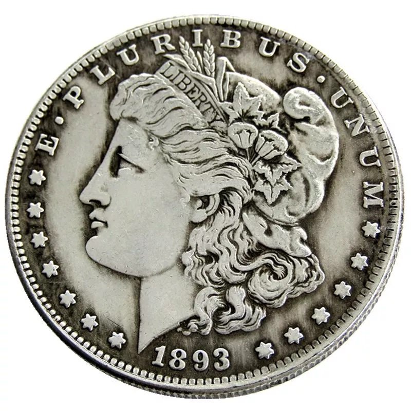 1893 CC Morgan Dollar Silver Plated Comemmorative Hand Made Coin - Free Shipping