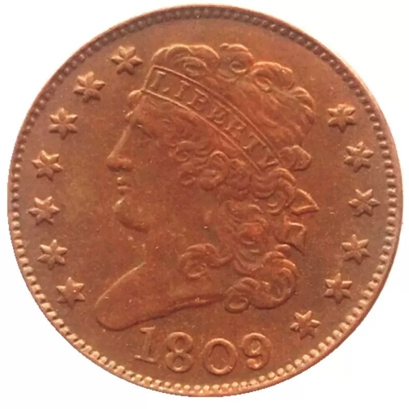 Souvenir USA 1809 Classic Head Half Cent  Copper - Free Shipping