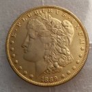 Souvenir 1889 CC Morgan Dollar Gold Plated - FREE SHIPPING