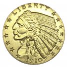 Souvenir 1910 Indian Head Gold Plated $2.50 Quarter Eagle - FREE SHIPPING