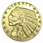 Souvenir 1910 Indian Head Gold Plated $2.50 Quarter Eagle - FREE SHIPPING