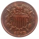 Souvenir USA Twoo Cent 1873 Copper - Free Shipping