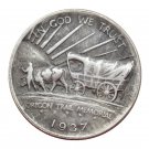 Souvenir USA 1937 D Oregon Commemorative Silver Plated Half Dollar - Free Shipping