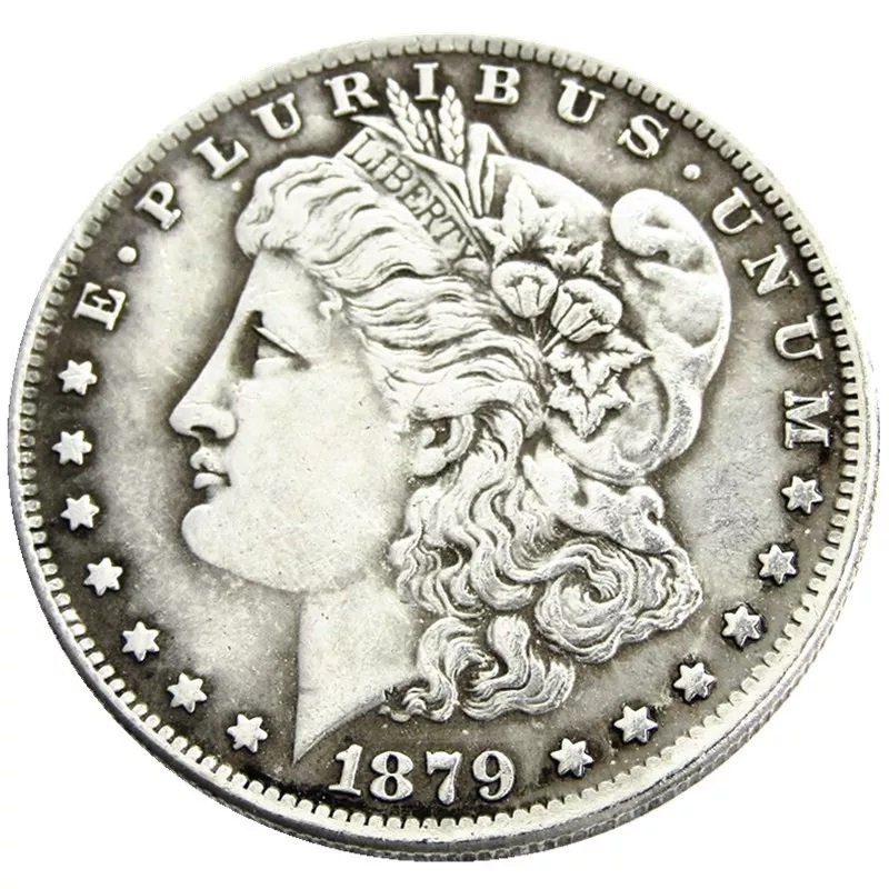 Souvenir 1879 CC Morgan Dollar Silver Plated Hand Made Coin - Free Shipping