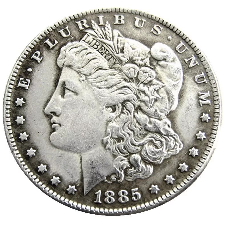 Souvenir 1885 S Morgan Dollar Silver Plated Hand Made Coin - Free Shipping