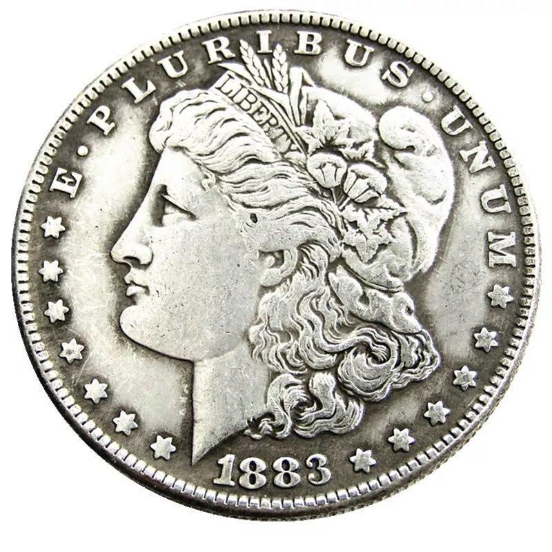Souvenir 1883 Morgan Dollar Silver Plated Hand Made Coin - Free Shipping