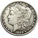 Souvenir 1886 Morgan Dollar Silver Plated Hand Made Coin - Free Shipping