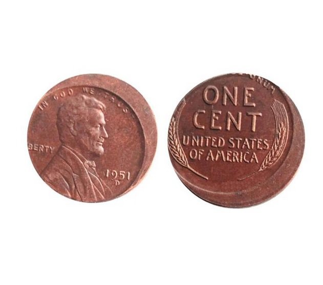 1951 D Lincoln Penny Small Cent Error with An Off Center - FREE SHIPPING