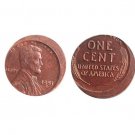 1951 D Lincoln Penny Small Cent Error with An Off Center - FREE SHIPPING