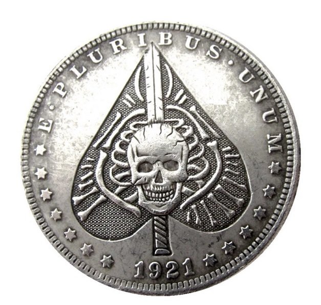 Hobo Skull Pirate Morgan Dollar Souvenir Coin- FREE SHIPPING