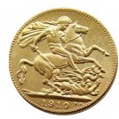 1910 King Edward VII Matt SovereighOVEREIGN Souvenir Coin Gold Plated - FREE SHIPPING