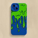 Green/Blue Paint Graffiti Soft Iphone Case 11/12/13/Mini/Pro/ProMax Free Shipping