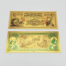 1875 $100 Bill Gold Foil USA Old Papper Dollar Banknote Free Shipping