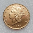 1859 Liberty Head Gold Plated USA $20 Dollar Souvenir Coun - free shipping