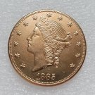 1885 Liberty Head Gold Plated USA $20 Dollar Souvenir Coun - free shipping