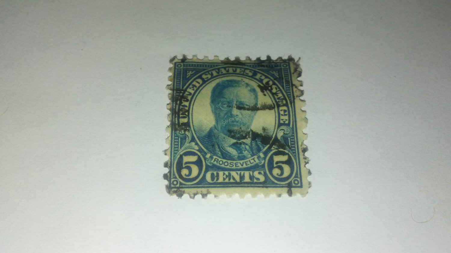 Theodoore Roosevelt 5 cent US stamp used 1928