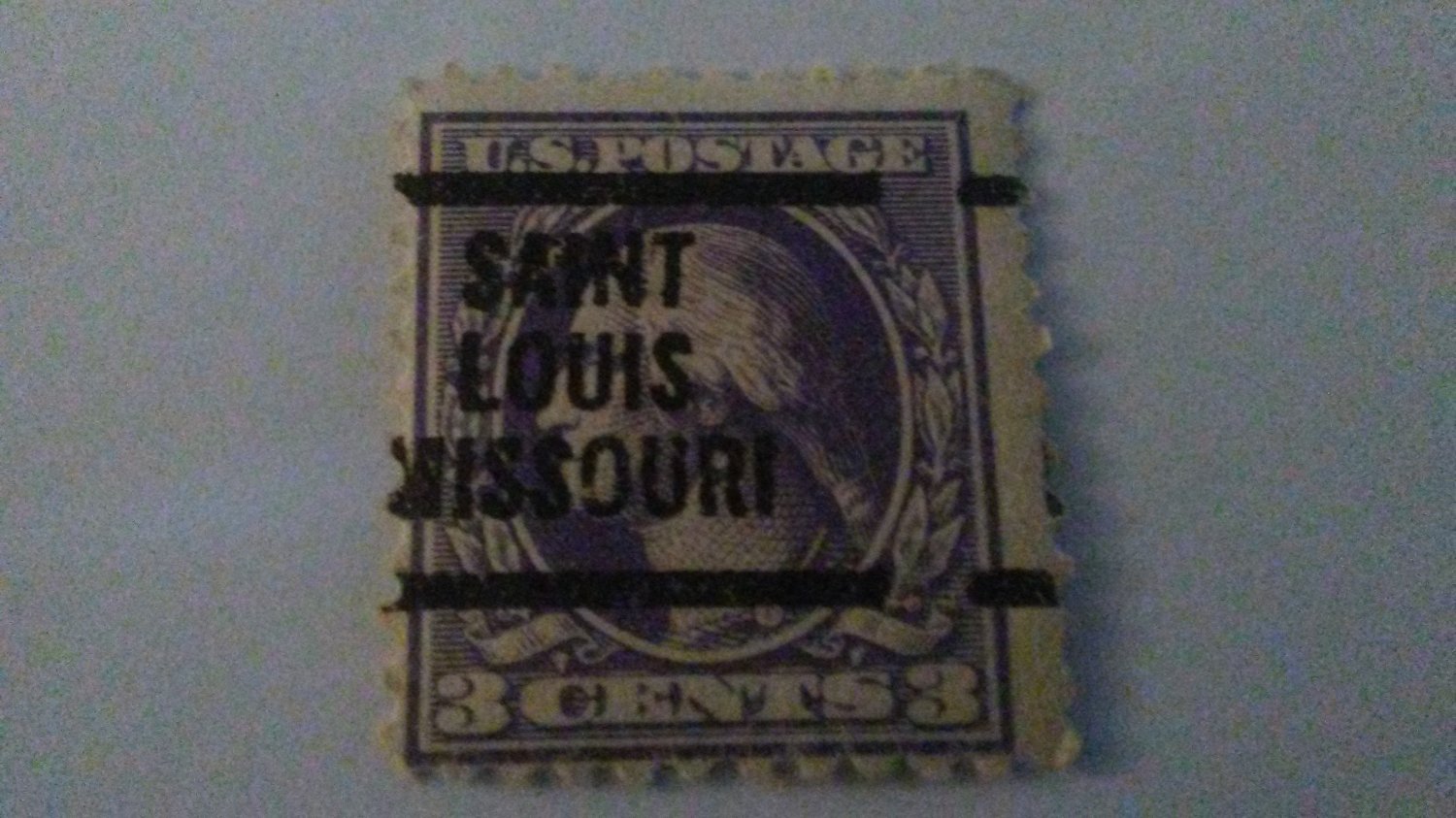 George Washington 3-cent Dark Violet. Machine Cancel. 1918. Perf 11.