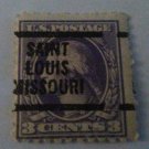 George Washington 3-cent Dark Violet. Machine Cancel. 1918. Perf 11.