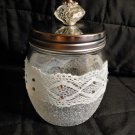 Glass Jar with decorative knob on lid