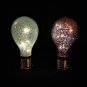 Light up Plastic Bulb with Glitter inside. Solar powered. On and Off switch inside bottom