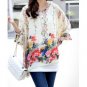 Summer Bohemian Floral Print Chiffon Blouse For Women Floral Print -XL
