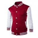 Baseball jacket with red strip