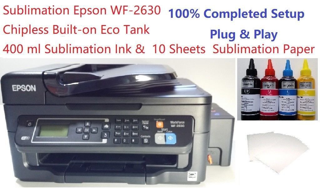 Epson WF-2630 Sublimation Chipless ink Tank Printer