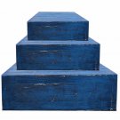 3 Tier Wedding Bridal Party Wood / Wooden Cake Stand Display / Serving - Blue Di