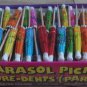 144 pieces Food Picks - Luau Parasol Design - Luau Party Supplies - Umbrella
