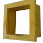 Square Wood / Wooden Shadow Box Display - 12" x 12" Yellow - Decorative Reclaim