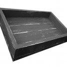 Wood Display / Serving Tray - 16" x 12" - Black Distressed - Decorative Distress