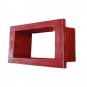 Wood / Wooden Shadow Box Display - 9" x 6" - Red - Decorative Reclaimed Distr