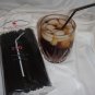 100 Straws - Flex/Flexible Drinking Straws - Luau - Wedding - Party - Black