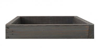 18" Rustic Grey Wash Wood / Wooden Box Planter Display Centerpiece - Wedding