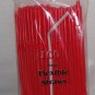 100 Straws - Flex/Flexible Drinking Straws - Luau - Wedding Party - Red
