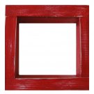 Square Wood / Wooden Shadow Box Display - 12" x 12" - Red - Decorative Reclaim