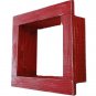 Square Wood / Wooden Shadow Box Display - 12" x 12" - Red - Decorative Reclaim