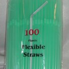 100 Straws - Flex/Flexible Drinking Straws - Luau - Wedding Party - Pale Green