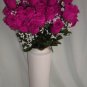 84 Silk Rose Flowers w/Raindrops - Wedding Flowers - Bridal/Floral - Raspberry