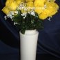 84 Silk Rose Flowers w/Raindrops - Wedding Flowers - Bridal/Floral - Yellow