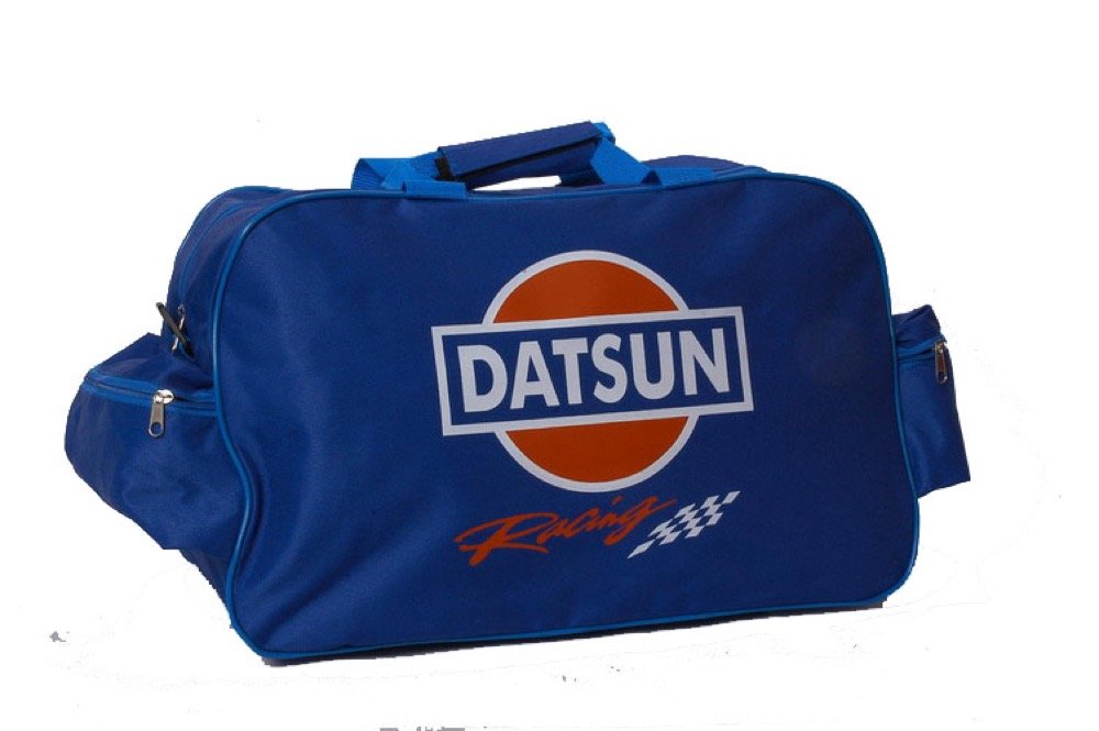 Datsun Racing Blue Duffel Bag / Sports / Gym / Travel Free FEDEX Shipping