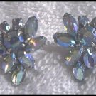 Signed Sherman AB Swarovski Rhinestone Earring Set