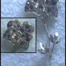 Coro Amethyst Colored Floral Brooch