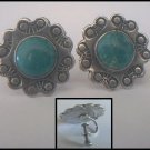 Screw Back Sterling Silver & Stone Earrings