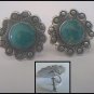 Screw Back Sterling Silver & Stone Earrings